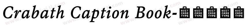 Crabath Caption Book字体转换